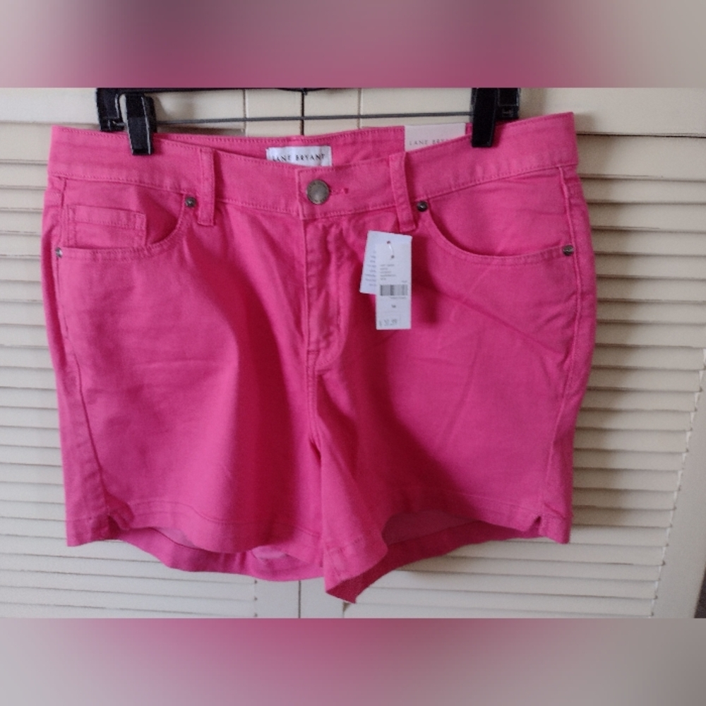 Lane Bryant Hot Pink Denim Shorts